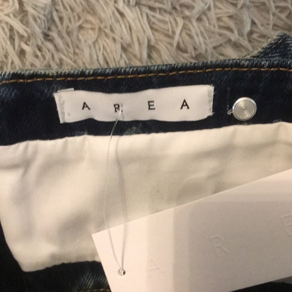New Authentic AREA Denim Bustier Top with Gold Accents Size 2 - Picture 14 of 15